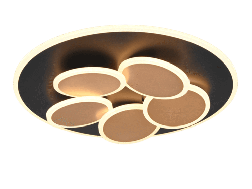 Plafondlamp Tieral Wit Ø49 cm set van 3 met ronde LED-ringen en warme lichtkleur