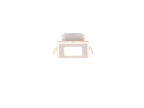 Trabel matwitte inbouwspot met geïntegreerde LED, vierkant ontwerp, set van 3