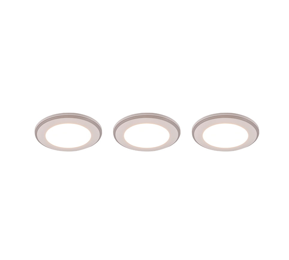 Inbouwspot Geinnero Mat Wit Ø8,2 cm - Set van 3