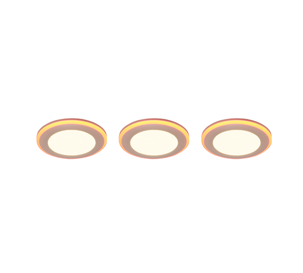 Inbouwspot Geinnero Mat Wit Ø8,2 cm - Set van 3 - Afbeelding 2