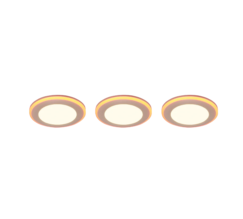 Inbouwspot Geinnero Mat Wit Ø8,2 cm - Set van 3 - Afbeelding 2