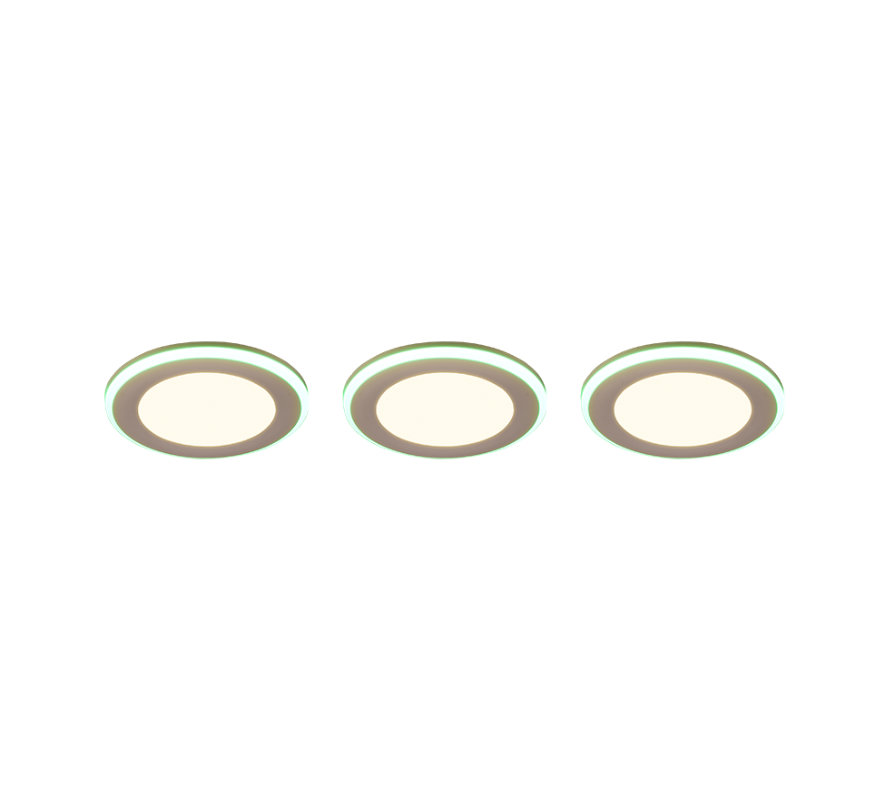 Inbouwspot Geinnero Mat Wit Ø8,2 cm - Set van 3 - Afbeelding 3