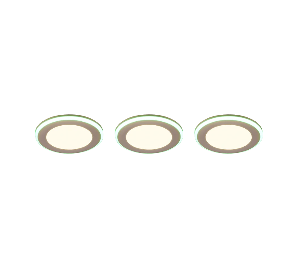 Inbouwspot Geinnero Mat Wit Ø8,2 cm - Set van 3 - Afbeelding 3