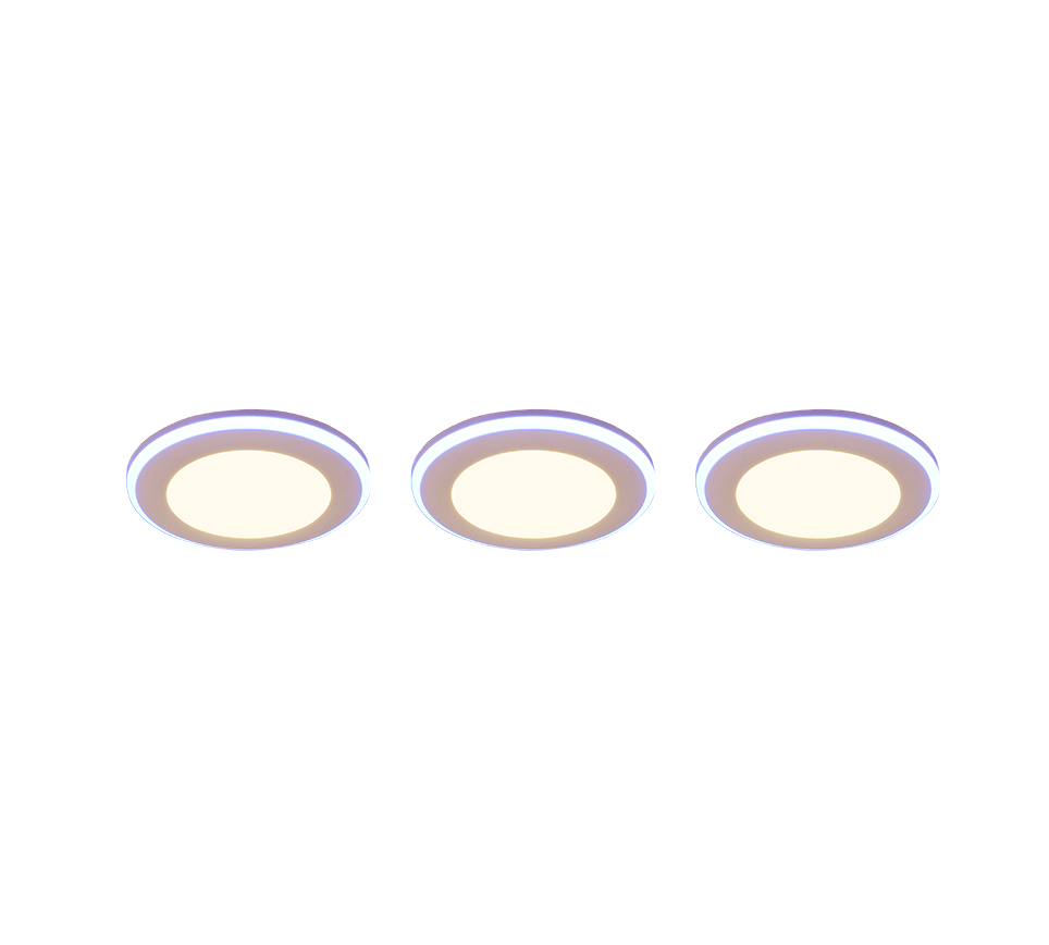 Inbouwspot Geinnero Mat Wit Ø8,2 cm - Set van 3 - Afbeelding 4