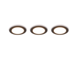 Inbouwspot Leiken Mat Zwart Ø8,2 cm - Set van 3