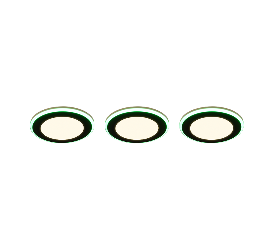 Inbouwspot Leiken Mat Zwart Ø8,2 cm - Set van 3 - Afbeelding 3