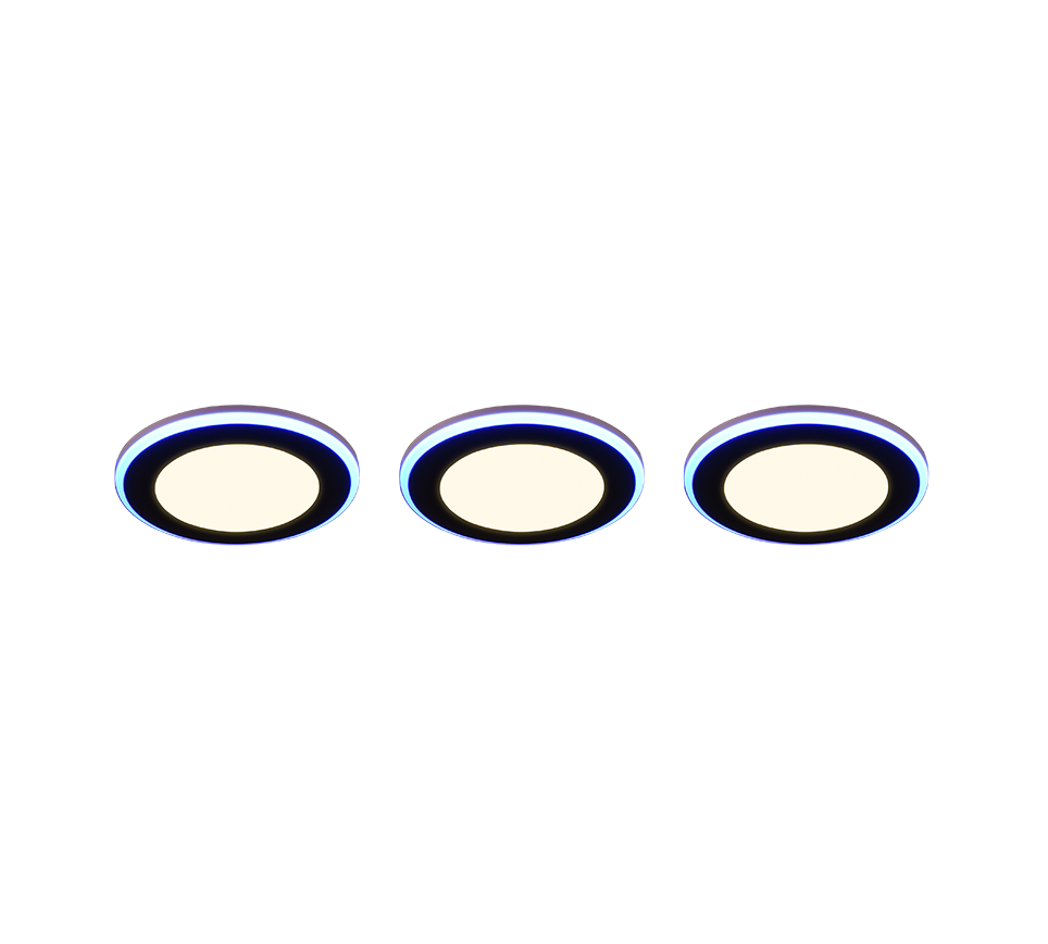 Inbouwspot Leiken Mat Zwart Ø8,2 cm - Set van 3 - Afbeelding 4