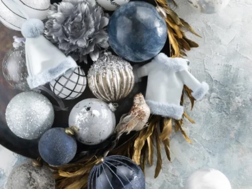 Graarmis opbergdoos grijs glas set van 2, compact 10x10 cm, decoratieve winterse woonaccessoires