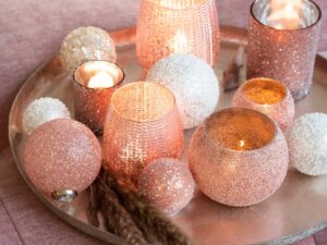 Kerstballen Pernan Glas Zilver - Set van 8