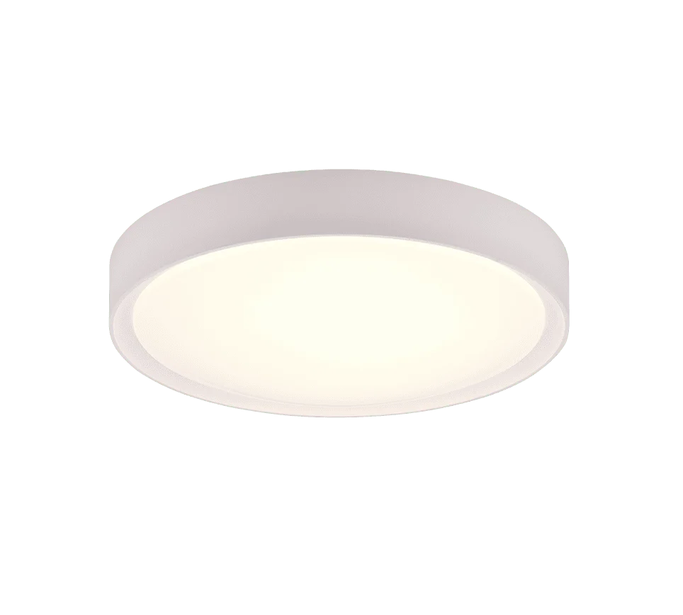 Plafondlamp Breru wit Ø33 cm met ronde LED-verlichting en strakke moderne afwerking
