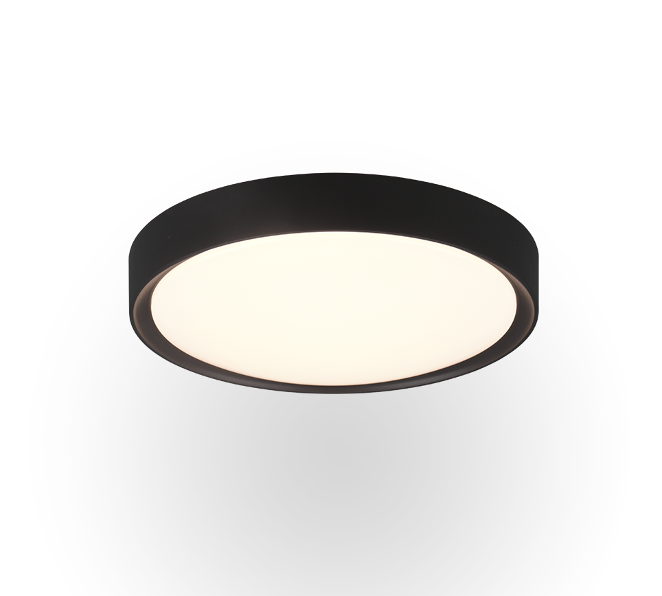 Plafondlamp Terdan Mat Zwart Ø33 cm - Set van 3