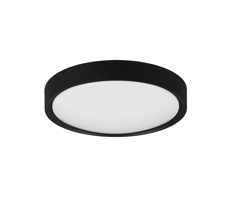 Plafondlamp Terdan Mat Zwart Ø33 cm - Set van 3 - Afbeelding 2