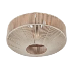 Plafondlamp Keirdea beige Ø46 cm met katoenen kap en warm, sfeervol licht in modern design