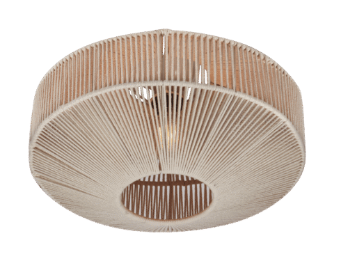 Plafondlamp Keirdea beige Ø46 cm met katoenen kap en warm, sfeervol licht in modern design