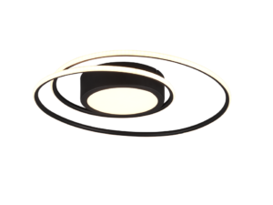 Plafondlamp Flaunner Mat Zwart Ø60 cm - Set van 3