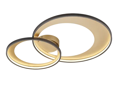 Plafondlamp Miskek matzwart set van 3 met moderne LED-ringen en warm licht