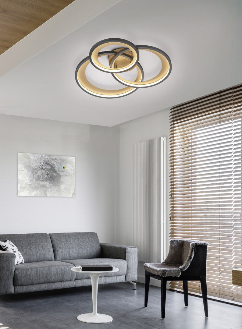Plafondlamp Miskek Mat Zwart - Set van 3 - Afbeelding 3