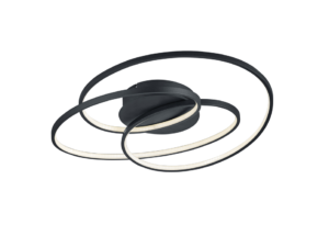 Plafondlamp Staldira Mat Zwart - Set van 3