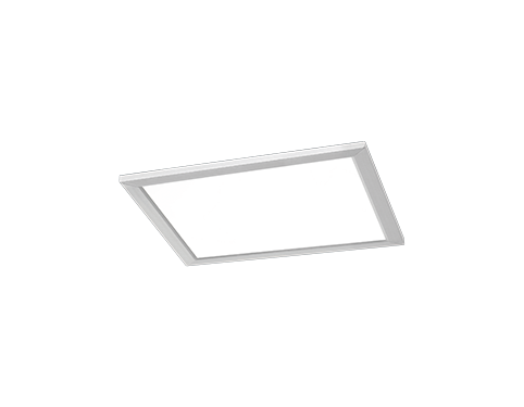 Plafondlamp Zebonte mat nikkel met wit acryl en glas, strak vierkant design met geïntegreerde LED lichtbron