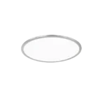 Plafondlamp Klieldond mat nikkel Ø62 cm met wit acryl en strakke ronde LED-vorm