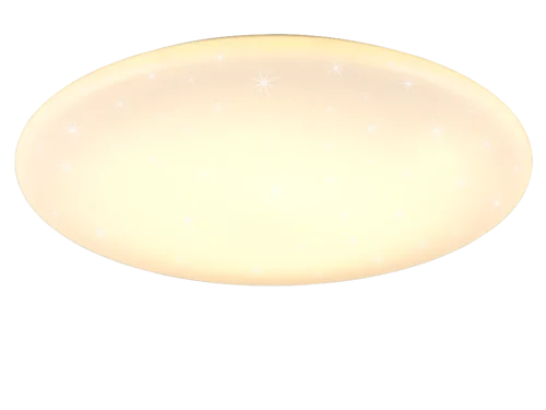 Plafondlamp Loolvero Wit Ø79 cm met modern ovaal design en sterrenpatroon, set van 3, dimbaar LED licht