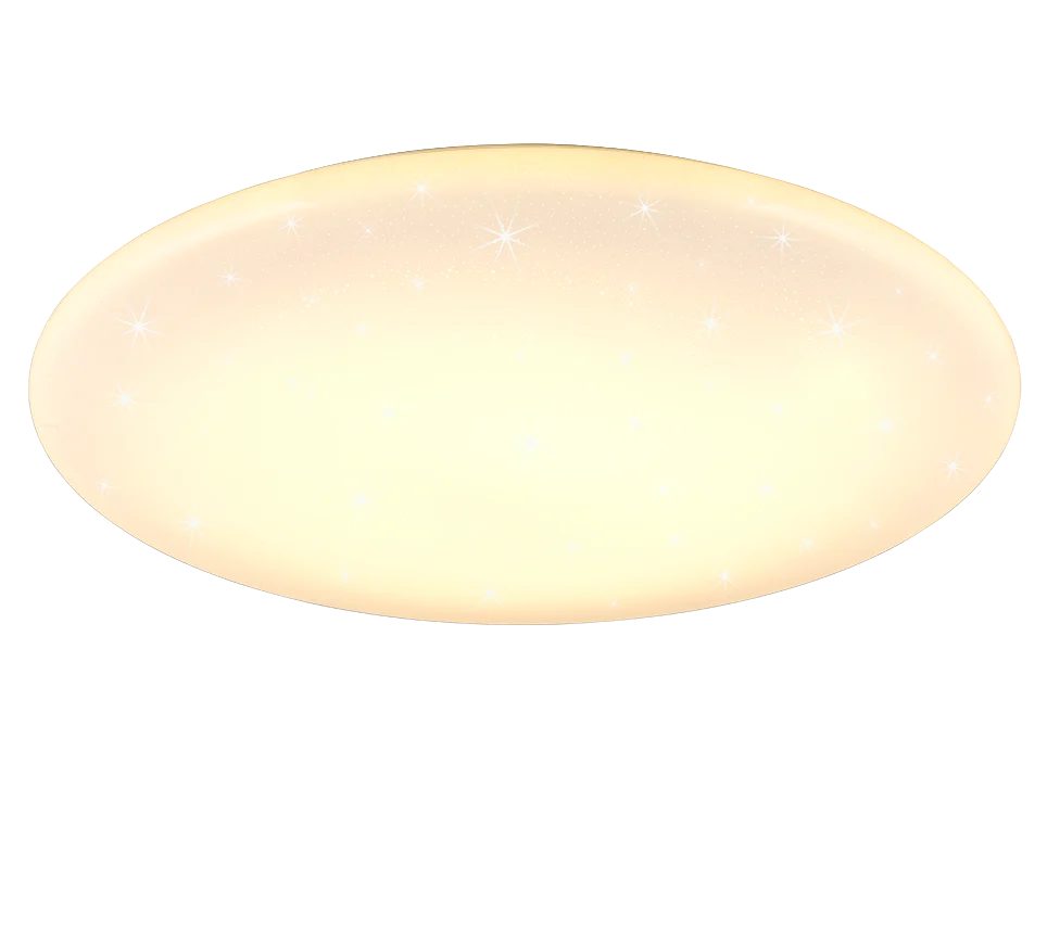Plafondlamp Loolvero Wit Ø79 cm met modern ovaal design en sterrenpatroon, set van 3, dimbaar LED licht