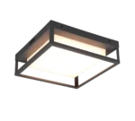 Plafondlamp Leinnol Antraciet set van 3, moderne LED buitenlamp met strak metalen design en gelijkmatig licht