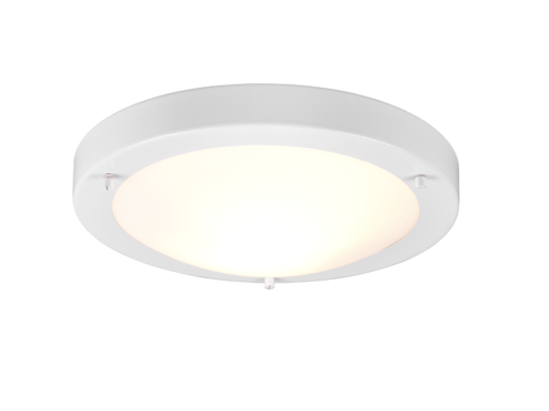 Plafondlamp Jenond wit Ø31,5 cm, moderne ronde badkamerlamp met wit metaal en glas
