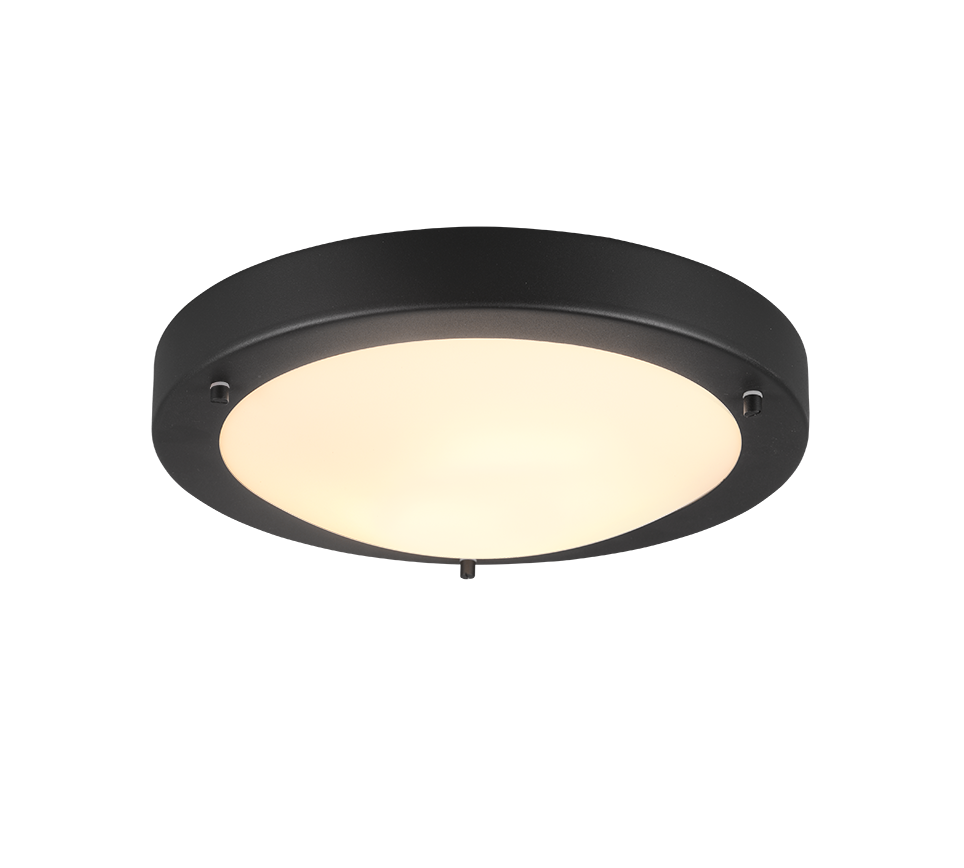 Plafondlamp Sloonis Mat Zwart Ø31,5 cm - Set van 3
