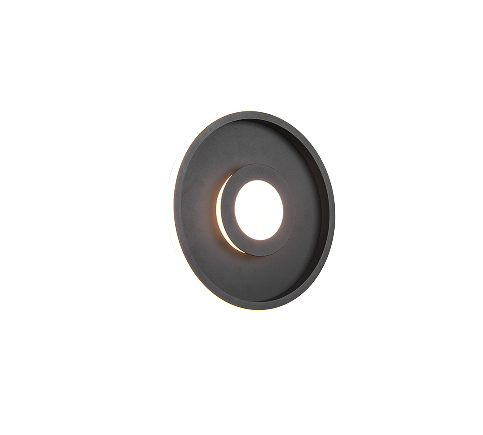Plafondlamp Prultea Mat Zwart Ø30 cm - Set van 3 - Afbeelding 2