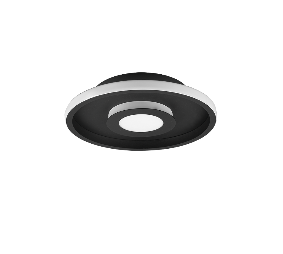 Plafondlamp Prultea Mat Zwart Ø30 cm - Set van 3 - Afbeelding 3