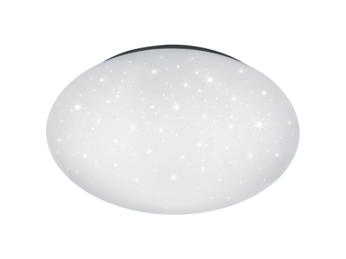 Plafondlamp Maarril wit Ø37 cm met sterrendecor en geïntegreerde LED voor helder licht