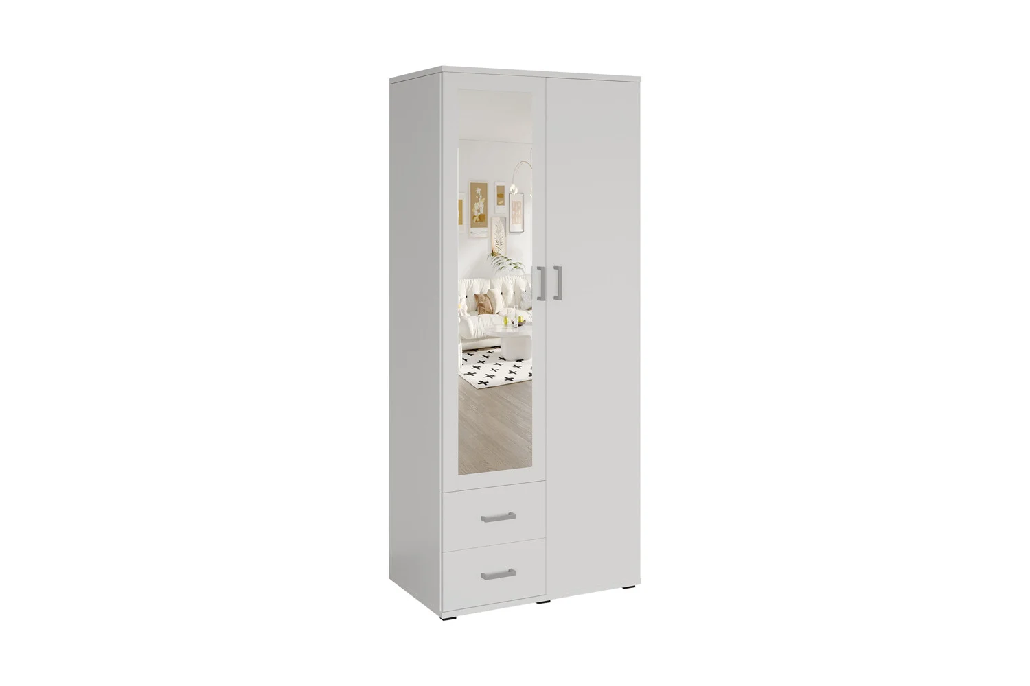Kledingkast Gaammora Wit 80 cm - Afbeelding 2