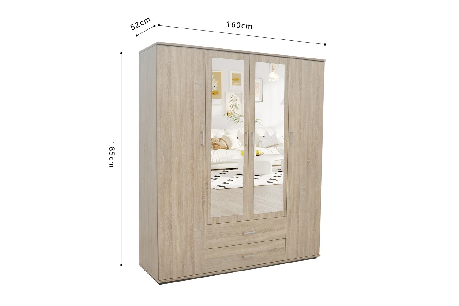 Kledingkast Klaubes 160 cm - Afbeelding 8