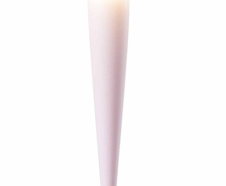 Roze Tafellamp Mannir H32 cm met geribbelde kap, slanke voet en warme sfeerlichtfunctie