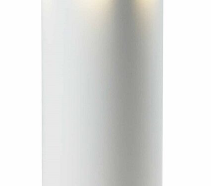 Stoormero wit oplaadbare LED-lamp met warm wit licht en modern cilindervormig design