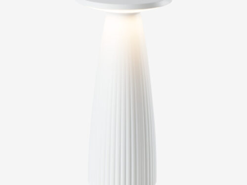 Rommesta Wit oplaadbare buiten-LED-lamp, dimbaar, met warme lichtkleur en moderne witte behuizing