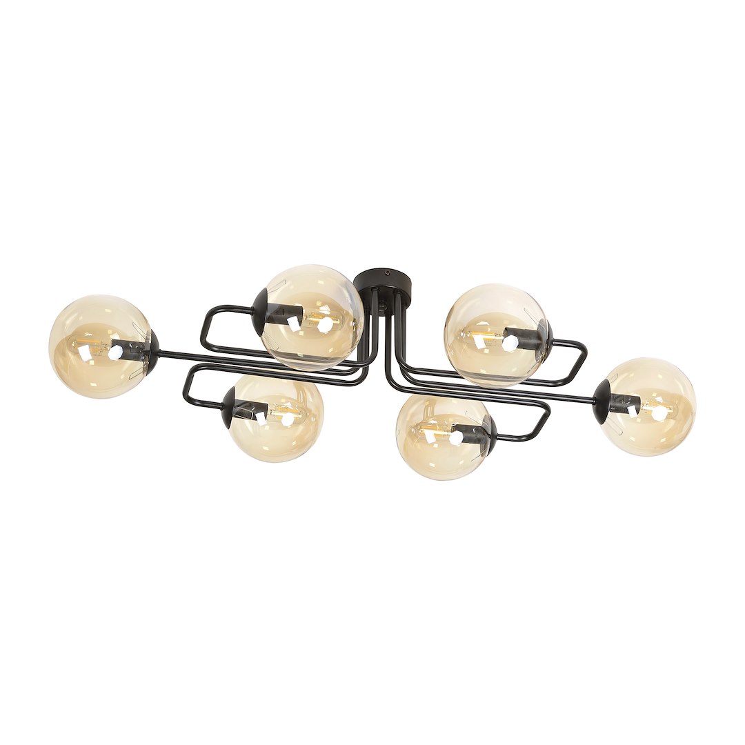 Plafondlamp Zotena Zwart Ø14 cm