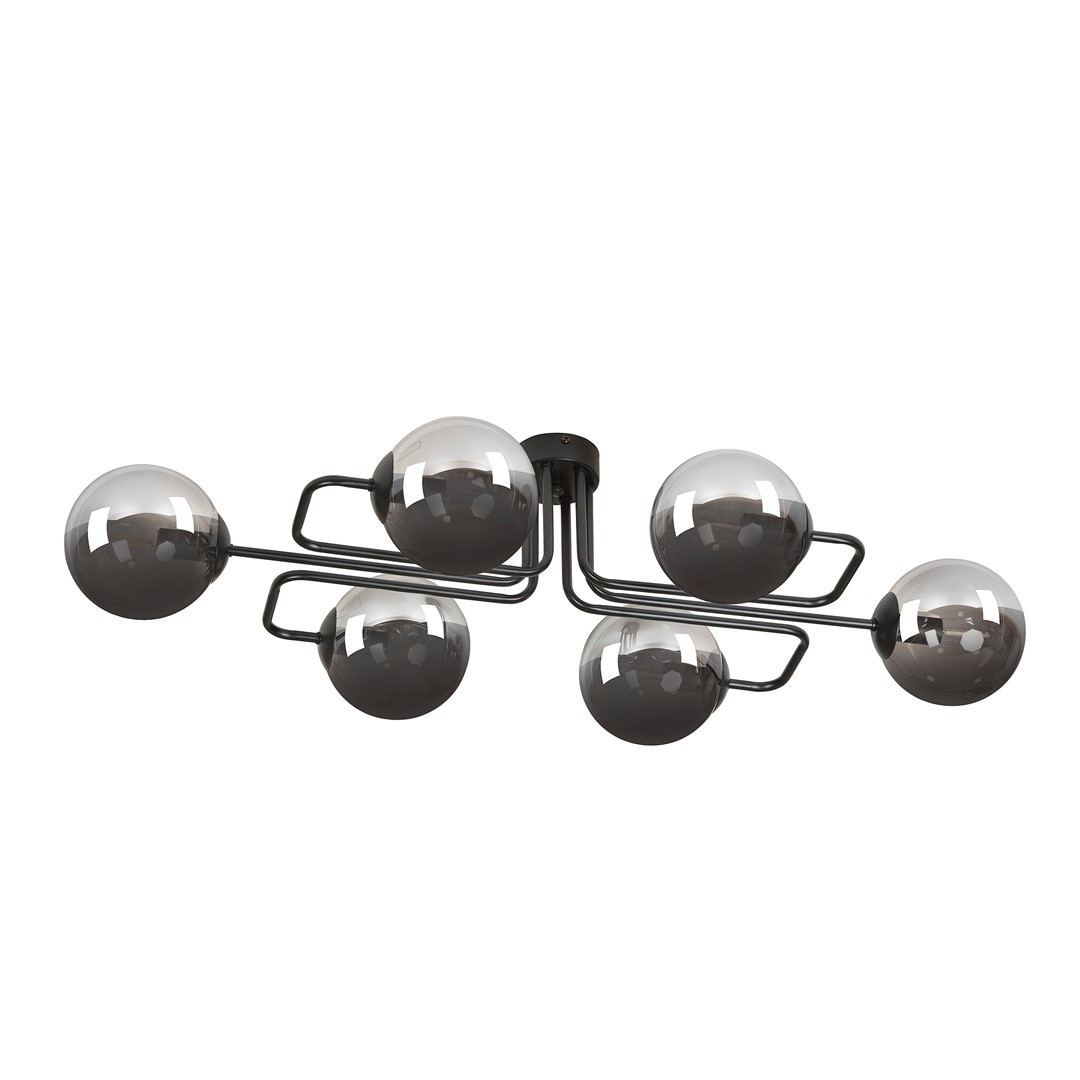 Plafondlamp Leirnes Zwart Ø14 cm