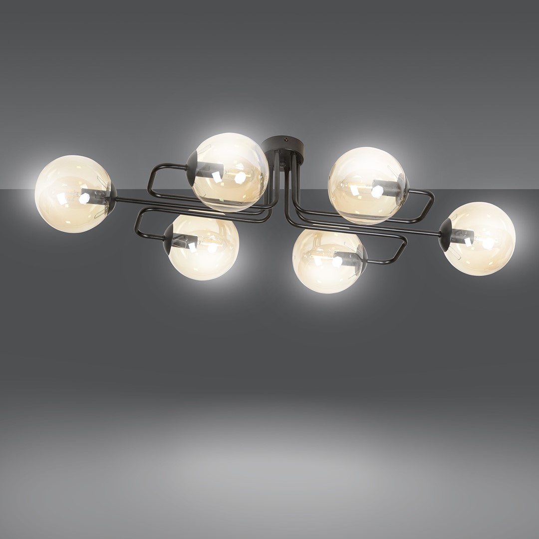 Plafondlamp Zotena Zwart Ø14 cm - Afbeelding 3