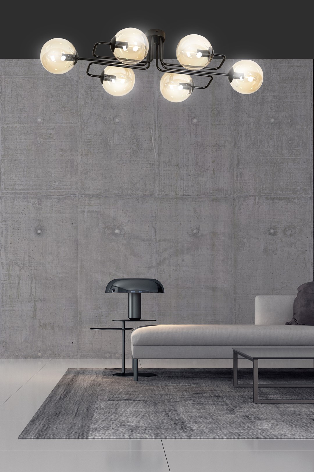 Plafondlamp Zotena Zwart Ø14 cm - Afbeelding 4