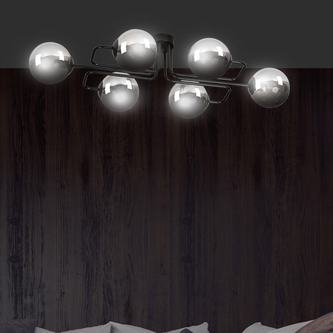 Plafondlamp Leirnes Zwart Ø14 cm - Afbeelding 5