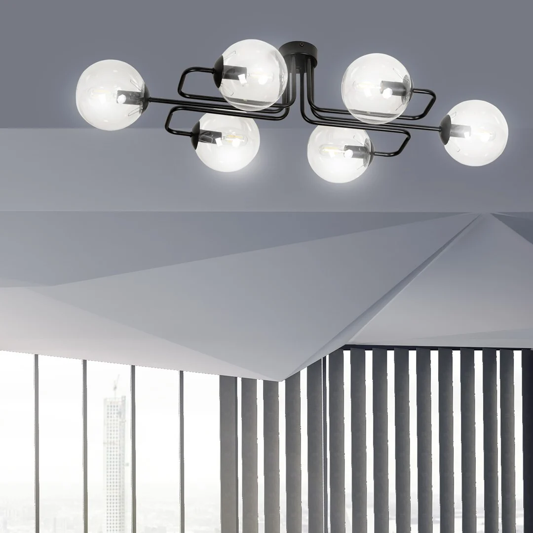 Plafondlamp Stessi Ø14 zwart staal - Afbeelding 7