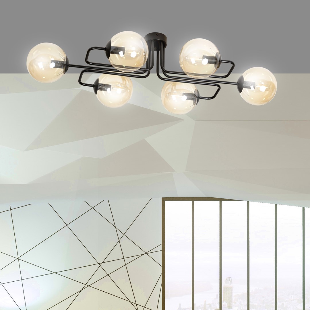 Plafondlamp Zotena Zwart Ø14 cm - Afbeelding 7