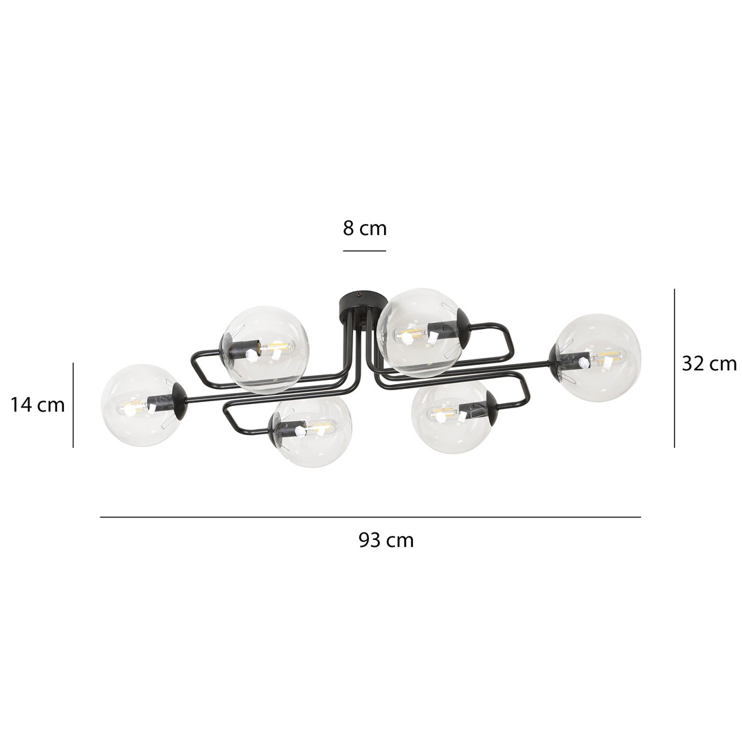 Plafondlamp Stessi Zwart Ø14 cm - Afbeelding 8