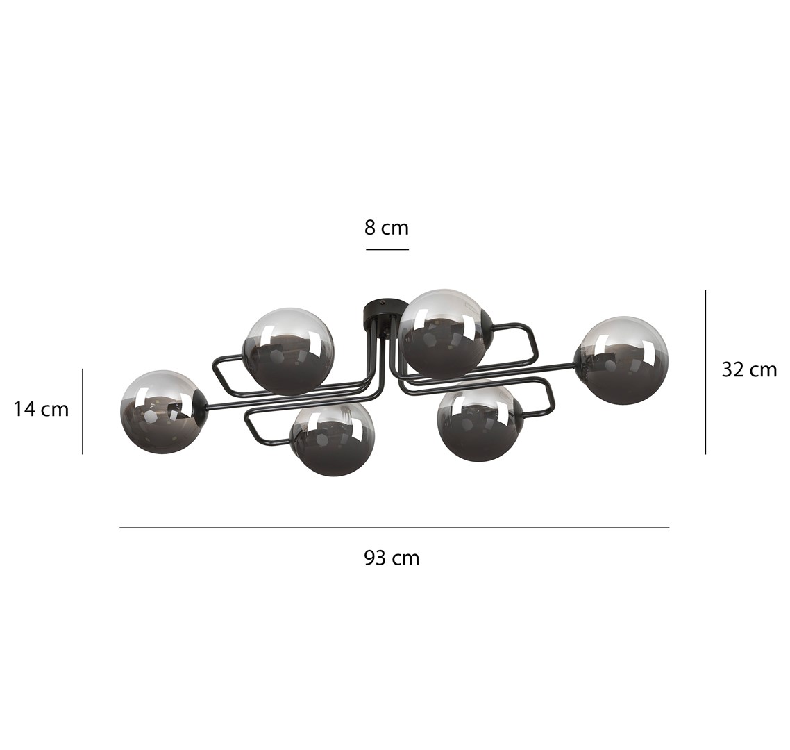 Plafondlamp Leirnes Zwart Ø14 cm - Afbeelding 8