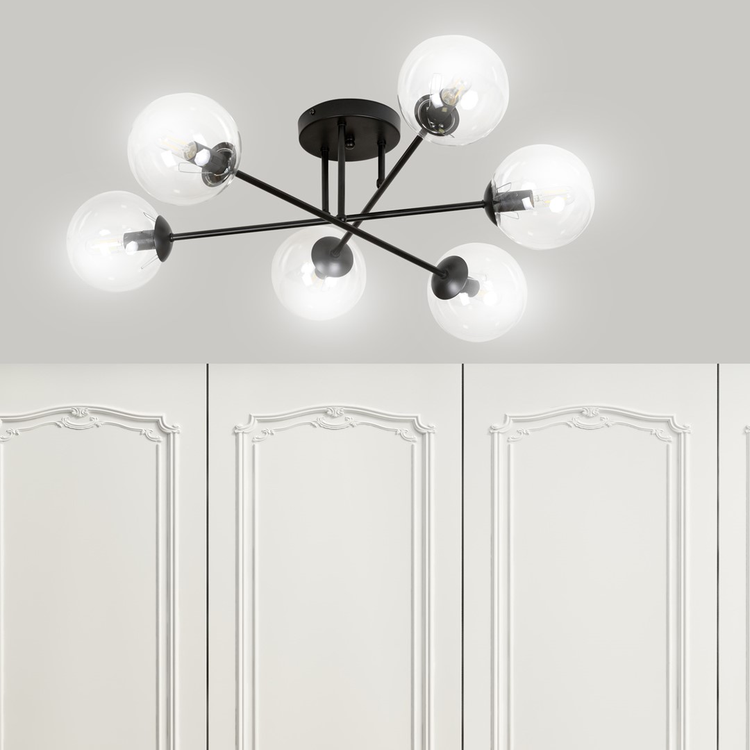 Plafondlamp Nusen Zwart Ø14 cm - Afbeelding 5