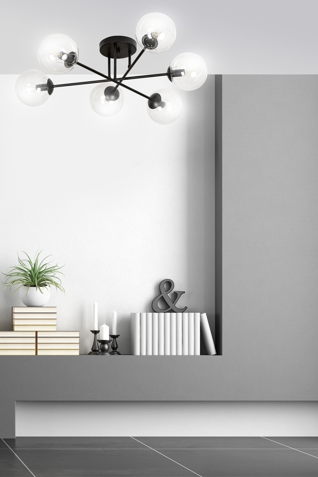 Plafondlamp Nusen Zwart Ø14 cm - Afbeelding 6