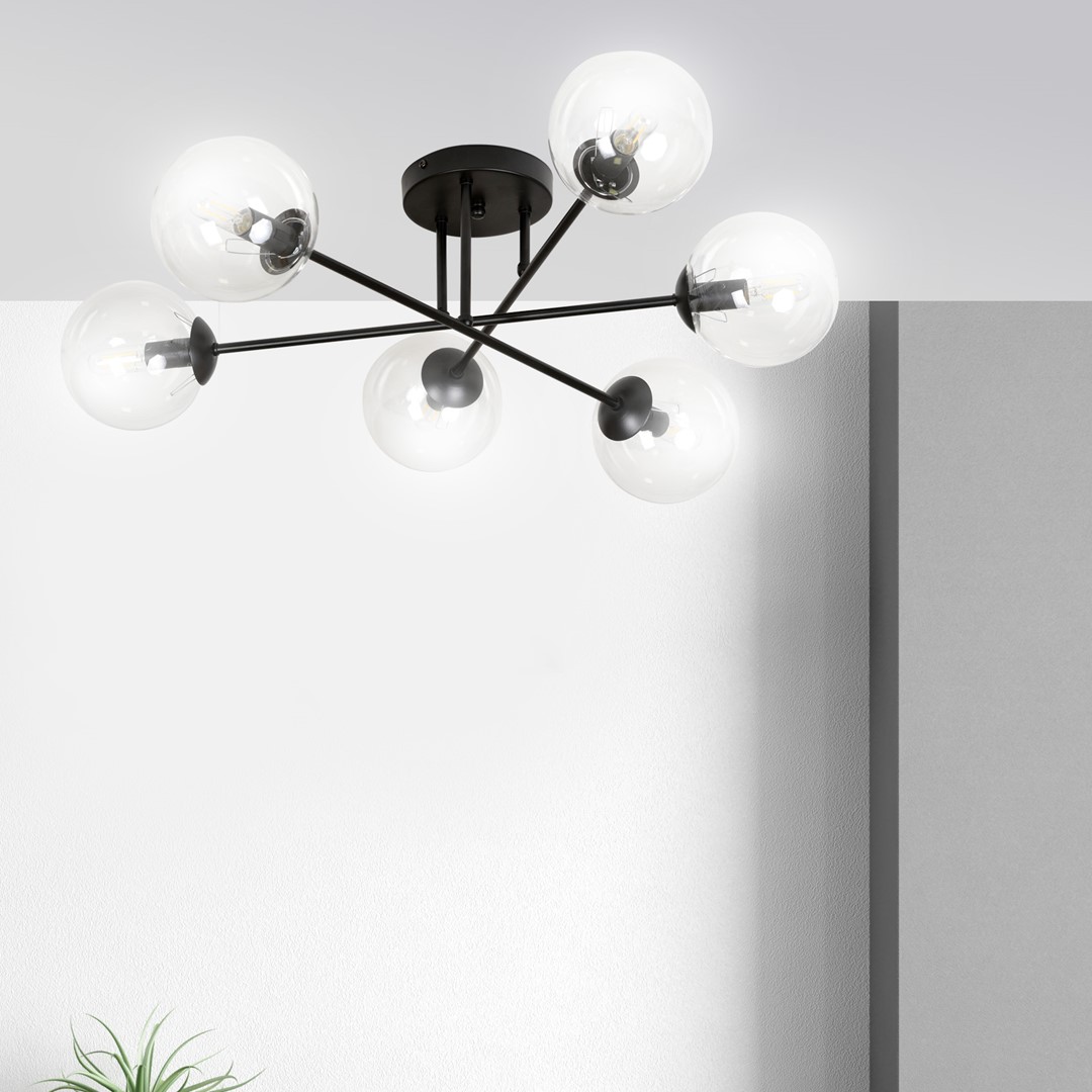 Plafondlamp Nusen Zwart Ø14 cm - Afbeelding 7