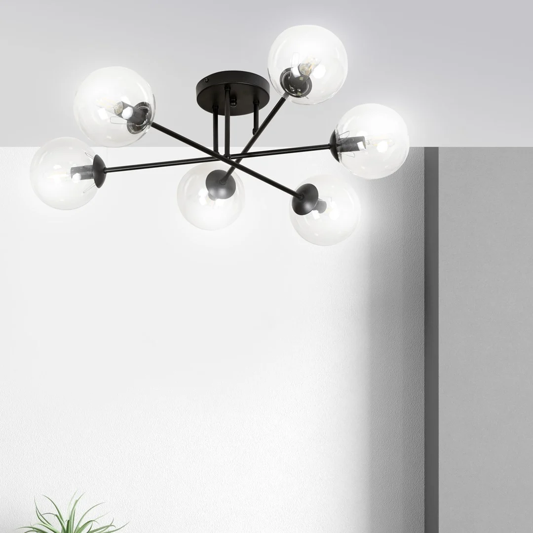 Plafondlamp Nusen Ø14 zwart staal - Afbeelding 7